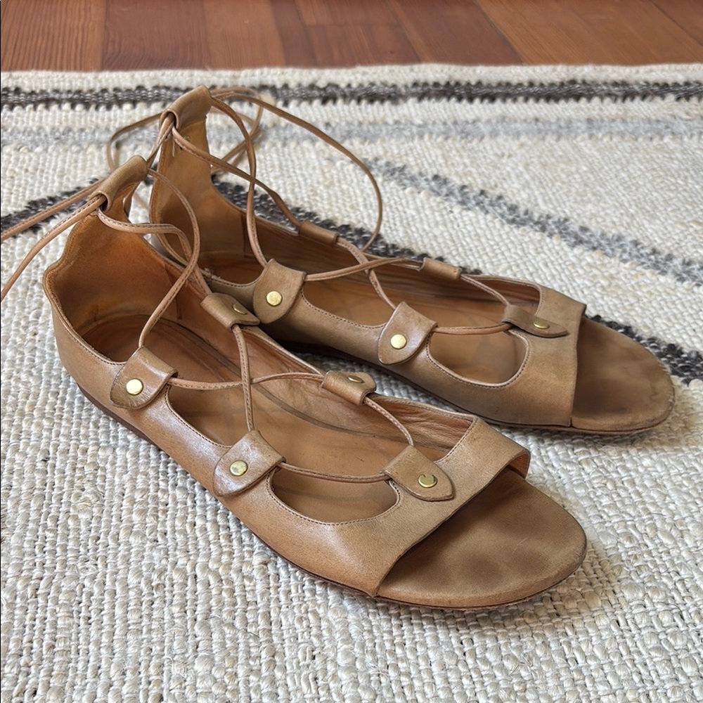 Isabel Marant Tan Gladiator Sandals